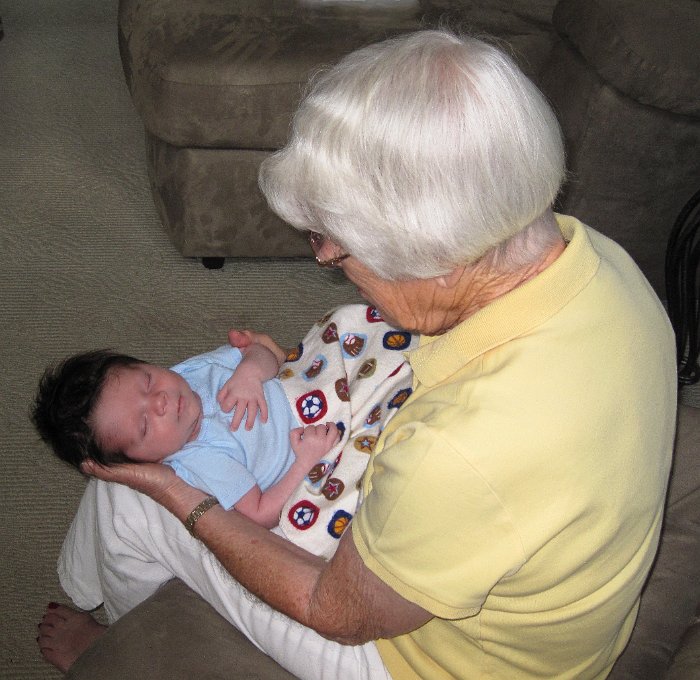 Asleep in Babe's arms